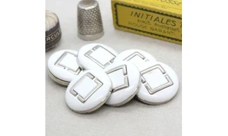 Vintage button White