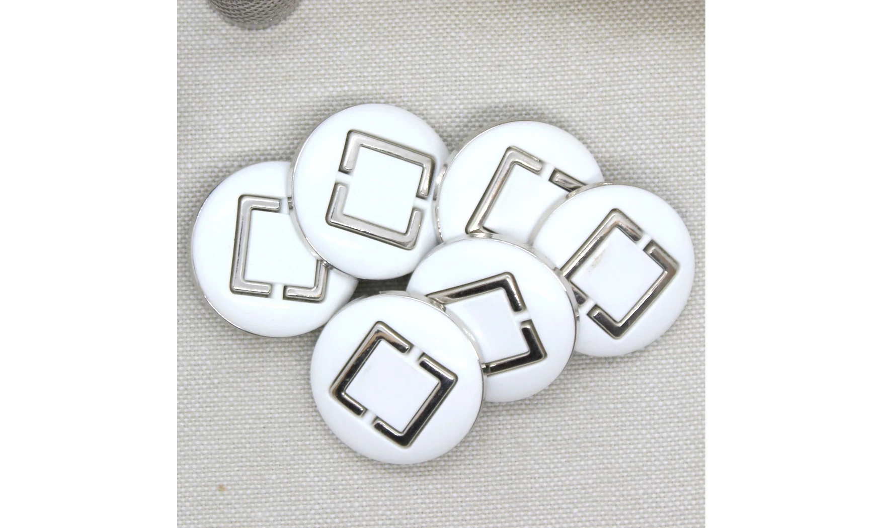 Vintage button White