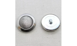 6 Boutons / 29MM / Métal Argenté