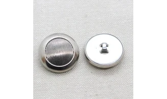 6 Boutons / 23MM / Métal Argenté