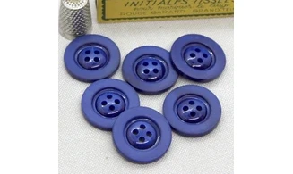 Vintage button Blue