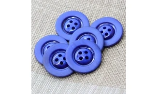 6 Boutons / 27MM / Bleu electrique