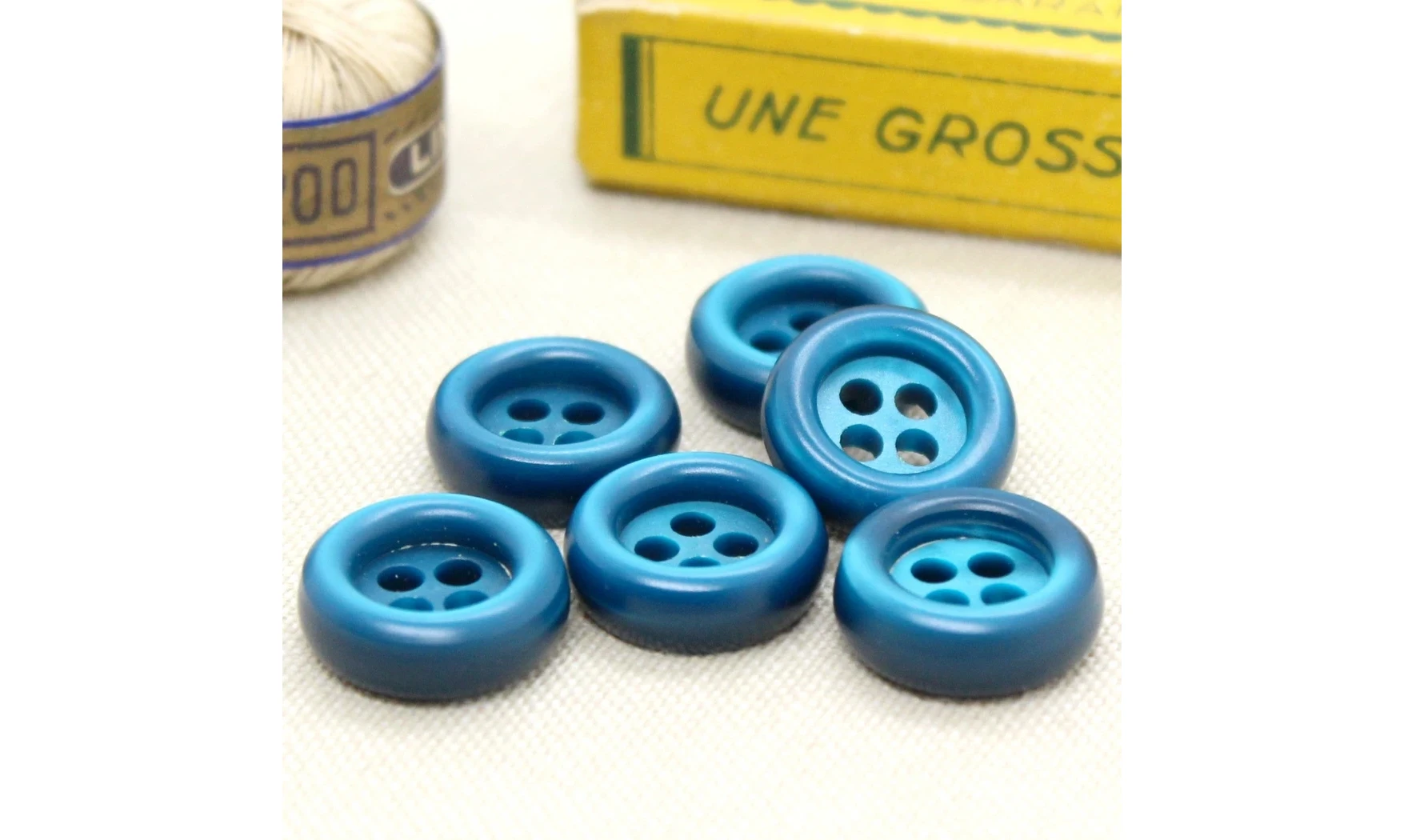 Boutons VINTAGE / 17MM / Bleu