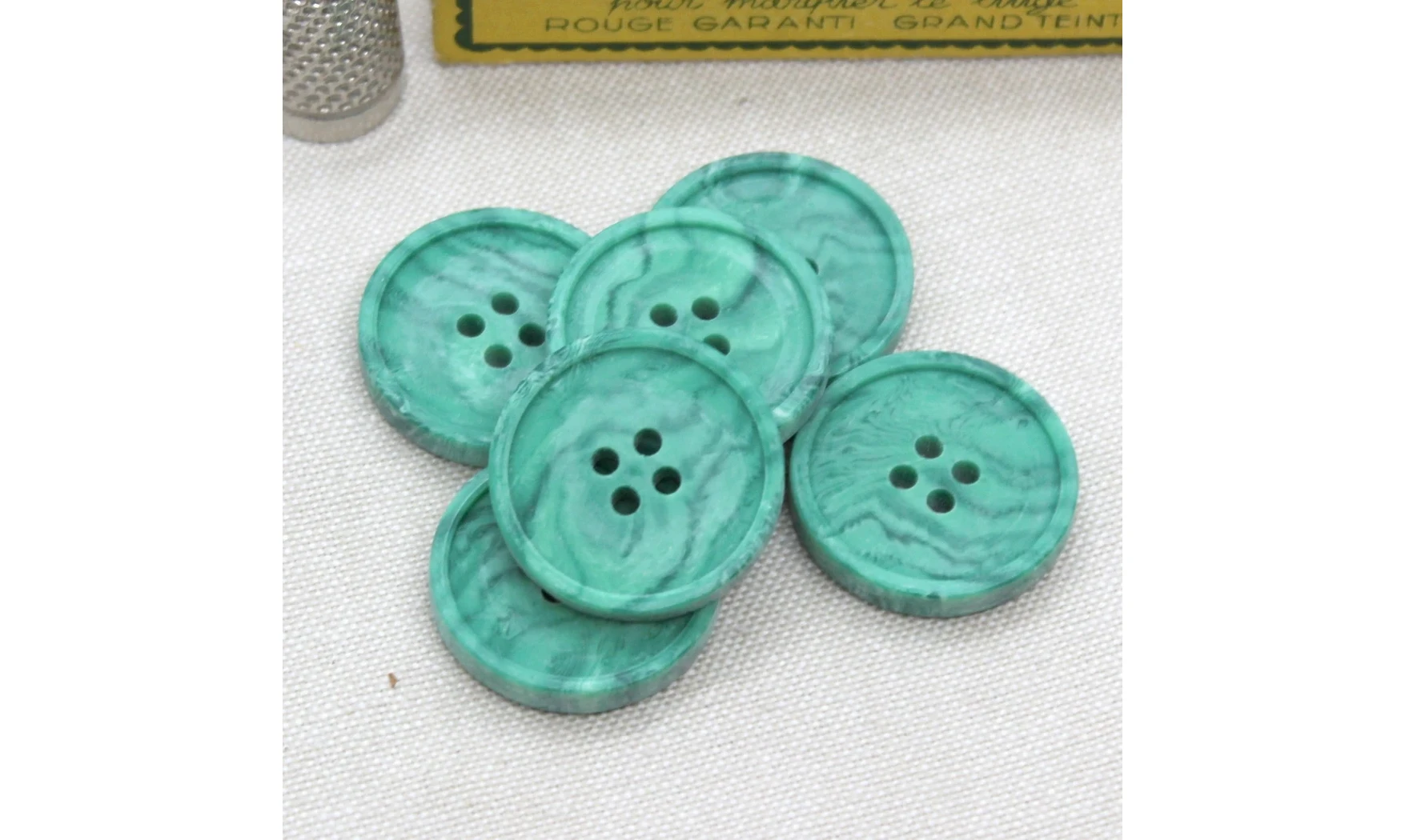 6 Boutons / 27MM / Vert