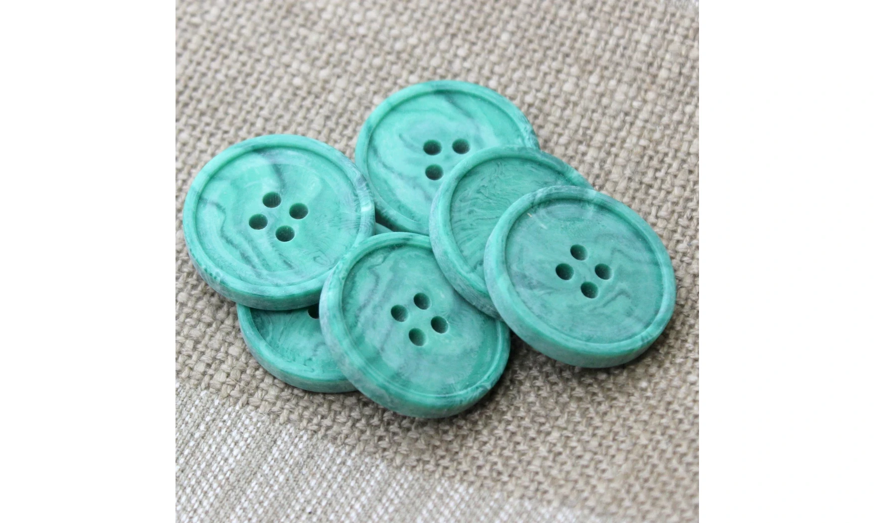 6 Boutons / 27MM / Vert