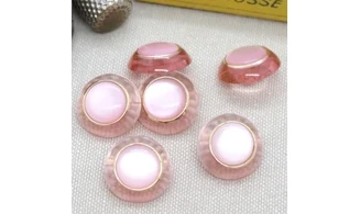 6 boutons / 18MM / Rose Anneau Or