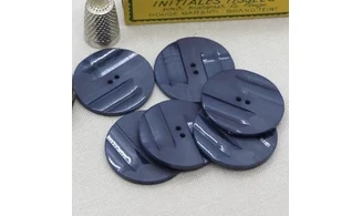 6 Boutons / 36MM / Bleu marine