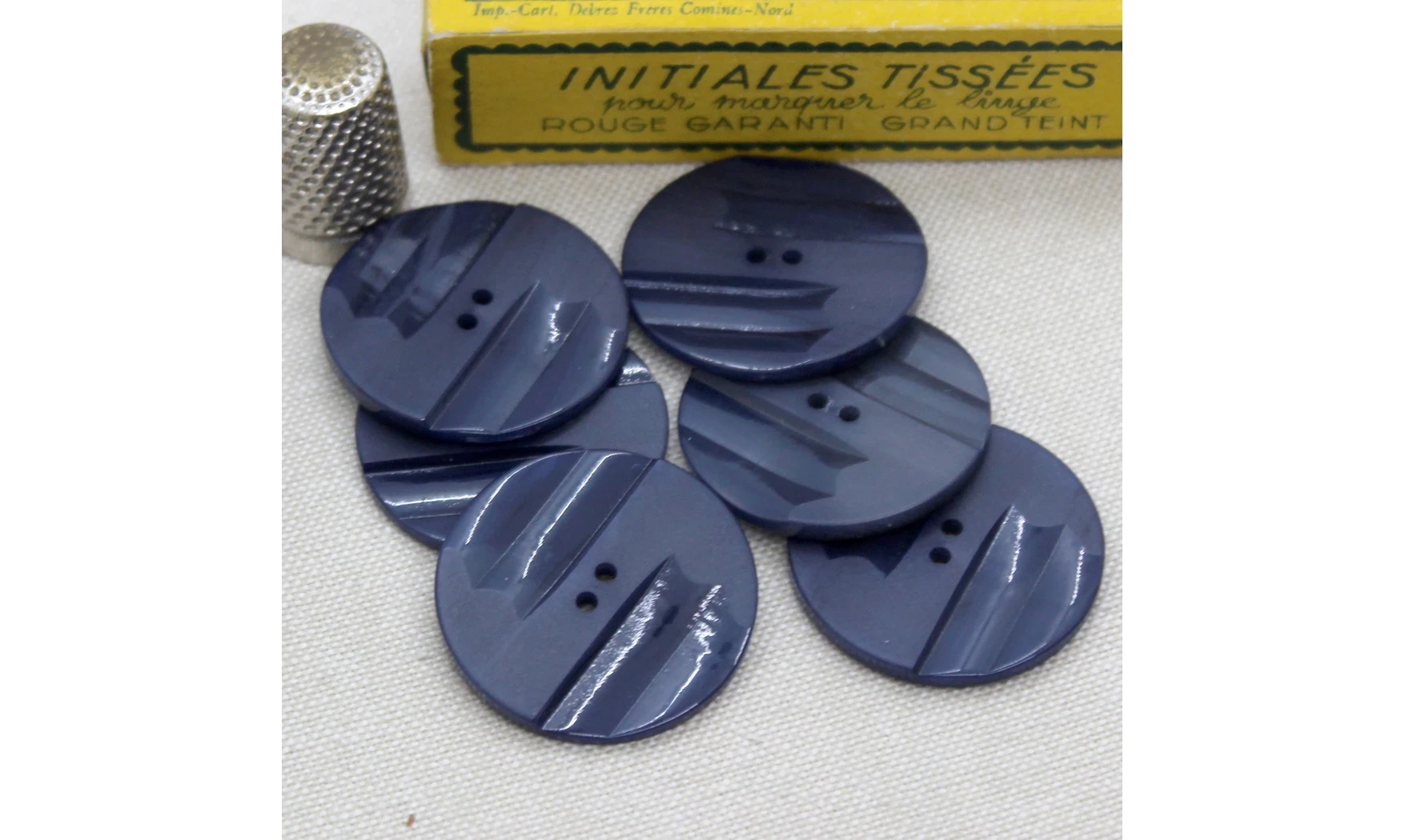 6 Boutons / 31MM / Bleu marine