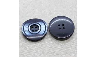 6 Boutons / 27MM / Bleu marine irisé