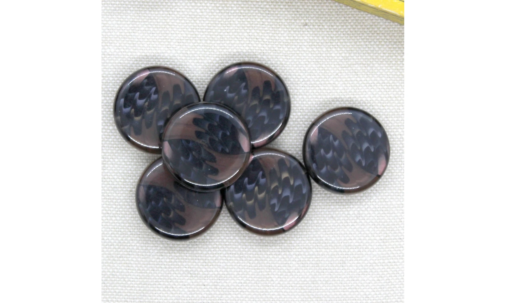 6 Boutons / 22MM / Brun "Plumage"