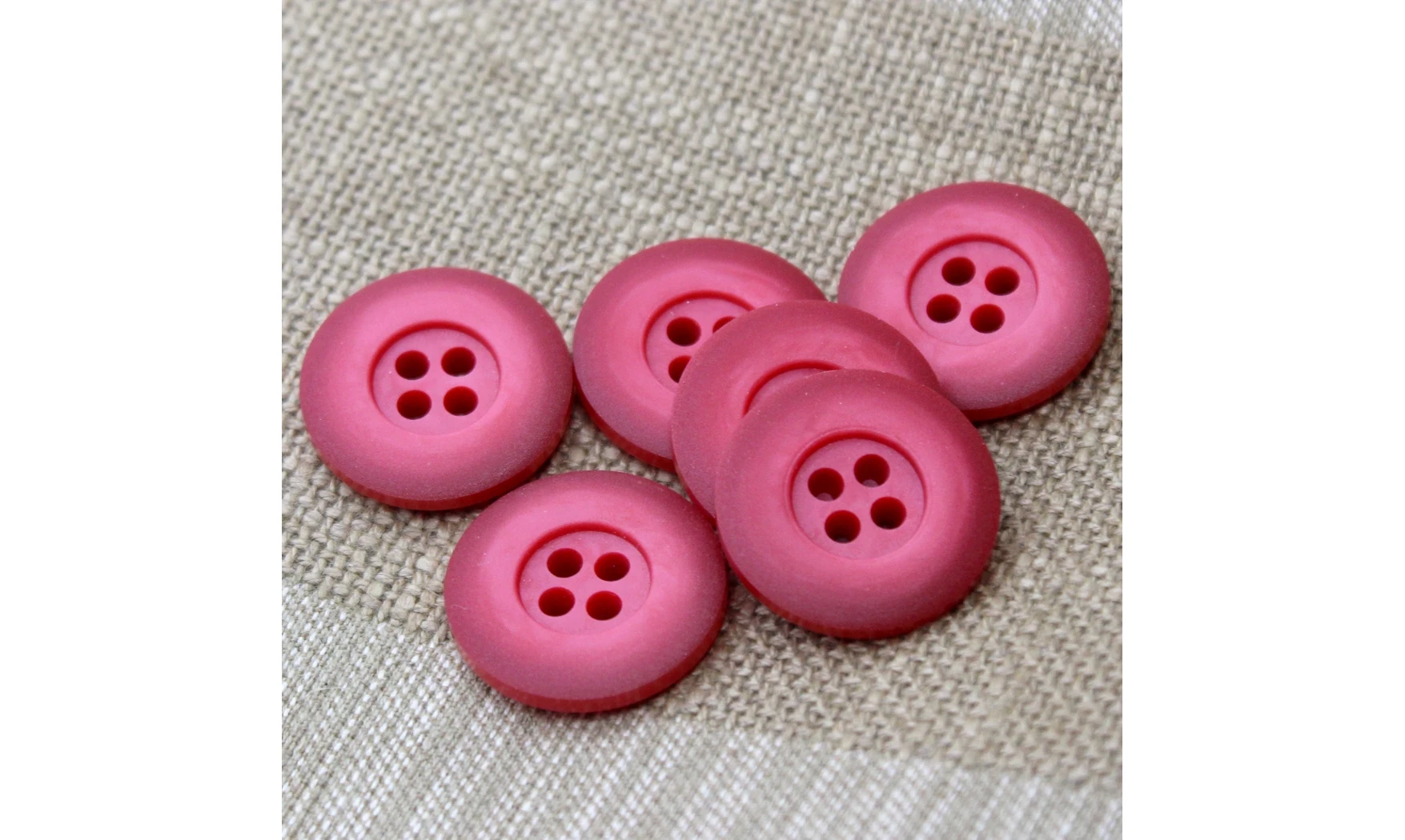 6 Boutons / 27MM / Rouge