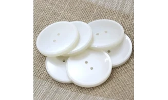 6 Boutons / 38MM / Crème irisé