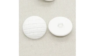 6 boutons / 23MM / Blanc "Cannage"