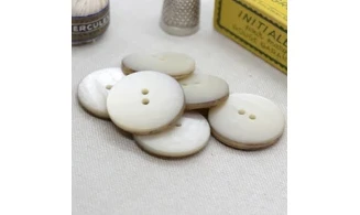 6 Boutons / 28MM / Nacre