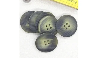 6 Boutons / 38MM / Vert strié