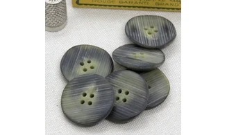 6 Boutons / 28MM / Vert strié