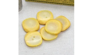 6 Boutons / 20MM / Carré Jaune