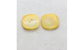 6 Boutons / 20MM / Carré Jaune