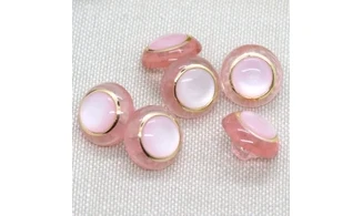 6 boutons / 14MM / Rose Anneau Or