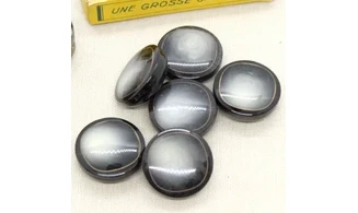 Bouton VINTAGE GRIS / par 6 / 27MM