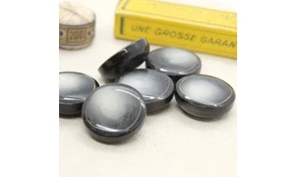 Bouton VINTAGE GRIS / par 6 / 27MM