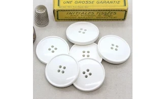Boutons VINTAGE / 35MM / Blanc