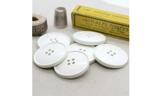 Boutons VINTAGE / 35MM / Blanc