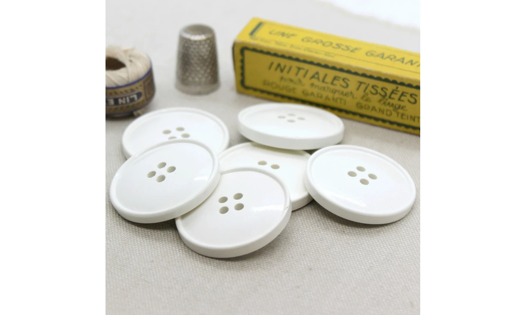 Boutons VINTAGE / 35MM / Blanc