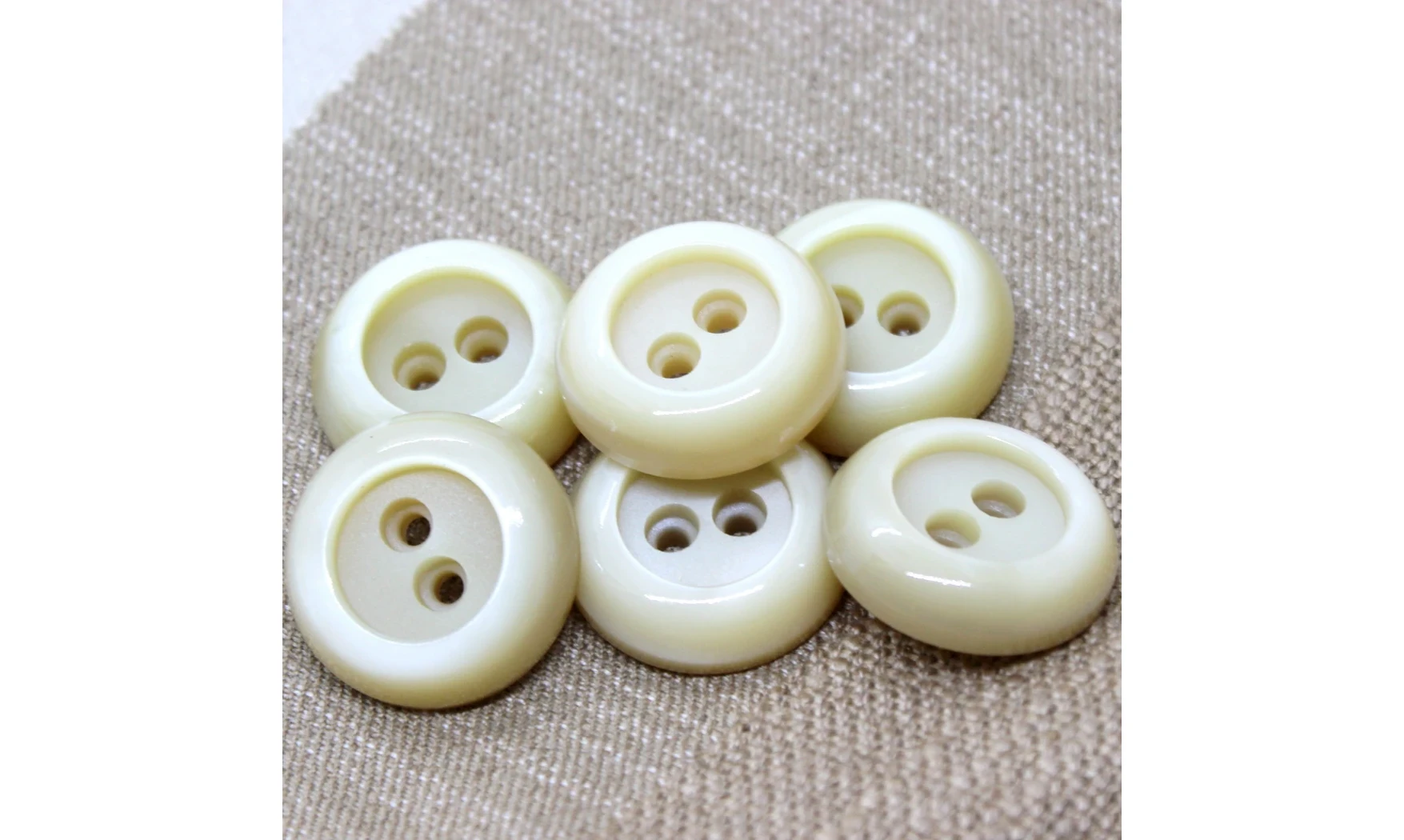 6 boutons / 30MM / Ivoire