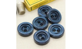 6 boutons / 30MM / Bleu