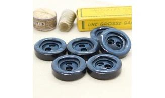 6 boutons / 30MM / Bleu