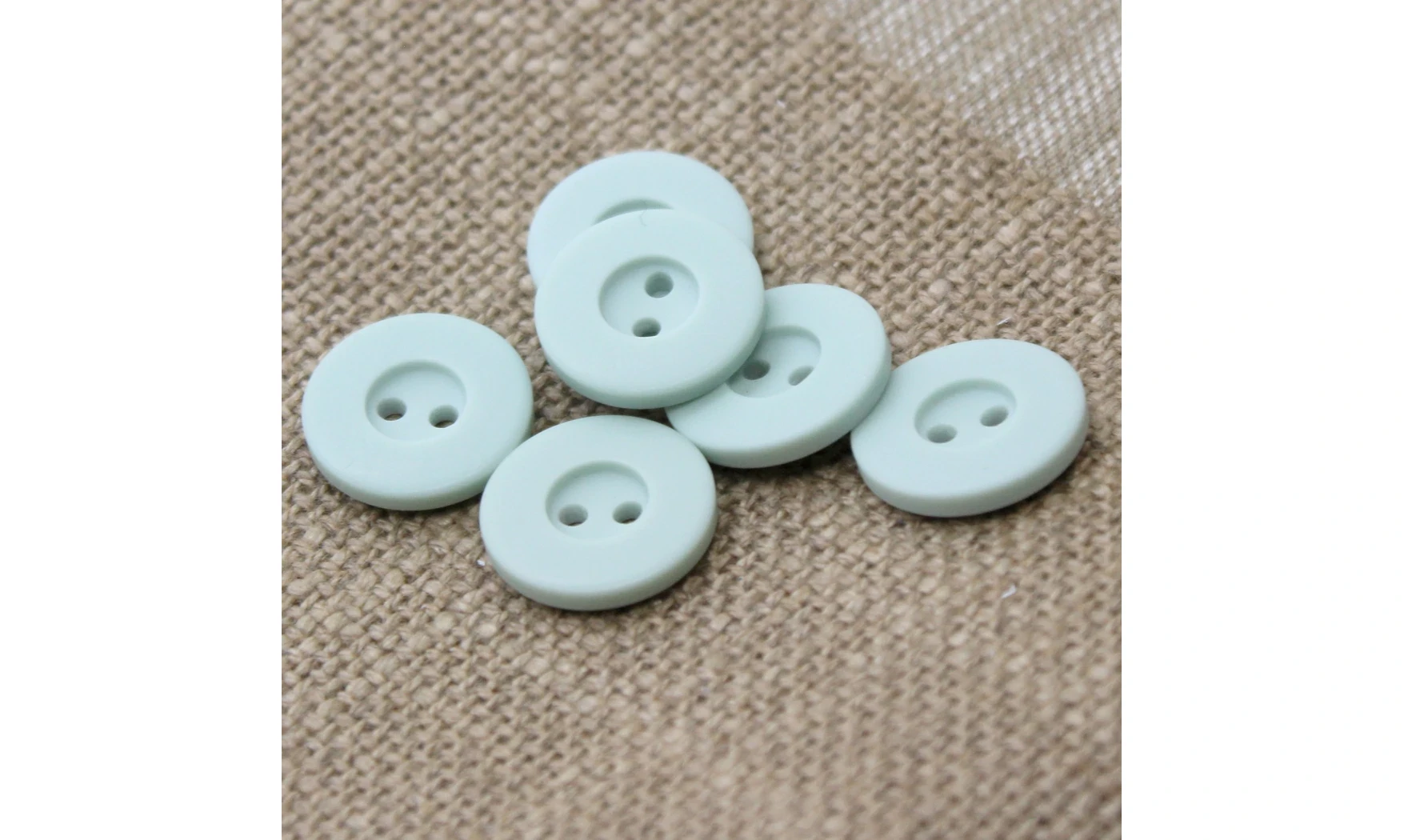 6 boutons / 18MM / Vert d'eau