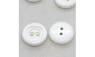 6 boutons / 30MM / Blanc
