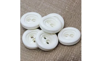 6 boutons / 30MM / Blanc