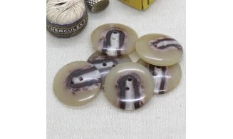 6 boutons / 28MM / Brun