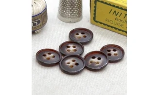 6 boutons / 15MM / Brun dégradé