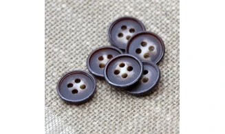 6 boutons / 15MM / Brun dégradé