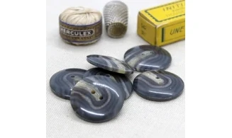 6 boutons / 28MM / Noir