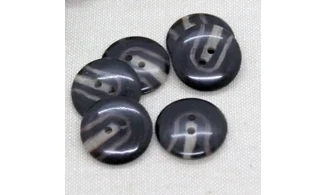 6 boutons / 21MM / Noir