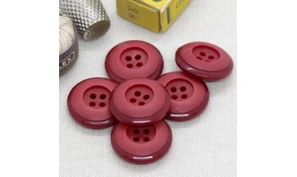 6 boutons / 23MM / Rouge
