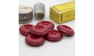 6 boutons / 23MM / Rouge