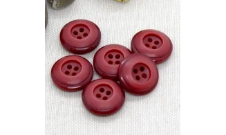 6 boutons / 18MM / Rouge