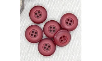 6 boutons / 18MM / Rouge