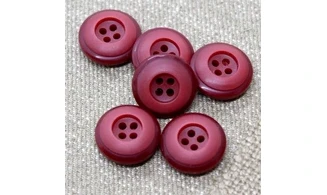 6 boutons / 18MM / Rouge