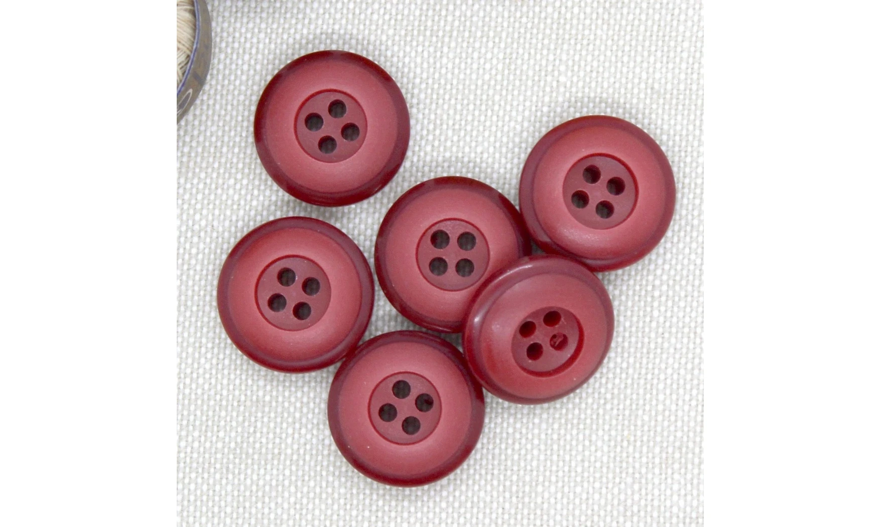 6 boutons / 18MM / Rouge