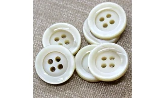 6 boutons / 26,5MM / Ivoire