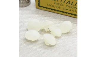 6 Boutons / 12MM / Blanc opaque
