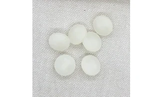 6 Boutons / 12MM / Blanc opaque