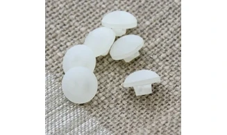 6 Boutons / 12MM / Blanc opaque
