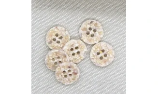 6 boutons / 13MM / Beige "Liège"